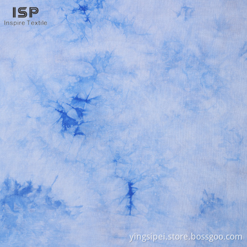 100% Viscose Challis&Poplin Tie Dyed Fabric For Dresses